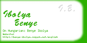 ibolya benye business card